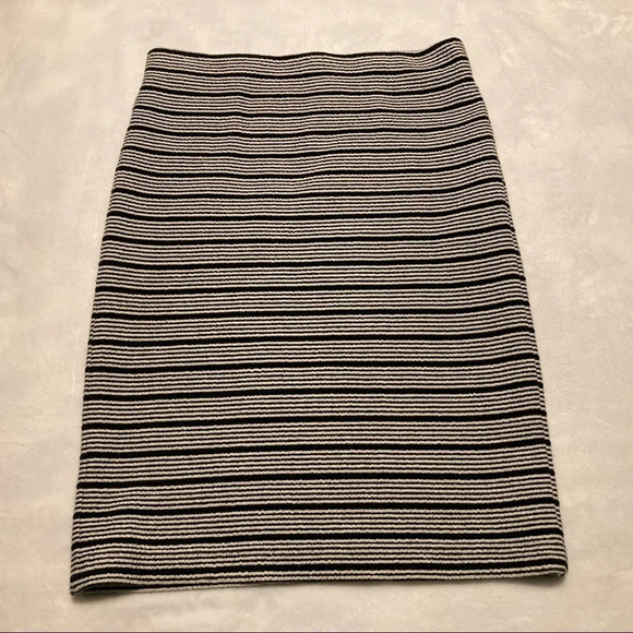 LOFT Black and White Striped Skirt XS - Picture 1 of 11